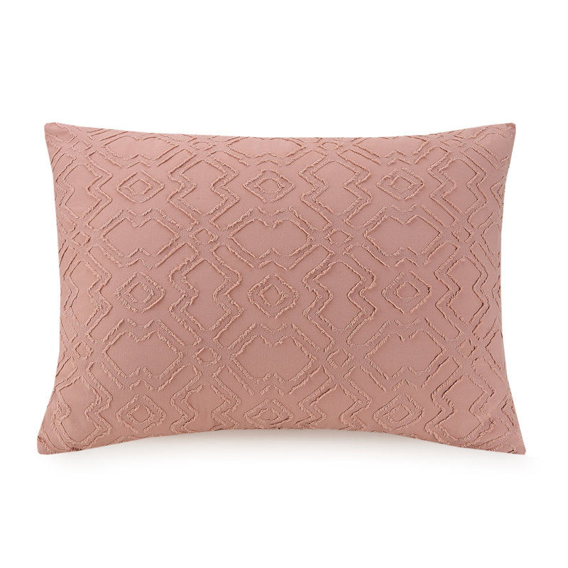 Taie décorative 100% coton Avah, Rosé, Standard