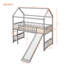 Lit mezzanine avec glissade et clôture, lit maison avec glissade-1115677362