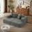Modern Chenille Sectional Sofa-118327232