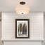 Finition bronze foncé à 2 lumières près du plafond Farmhouse pour entrée de chambre à coucher et salon-605201852