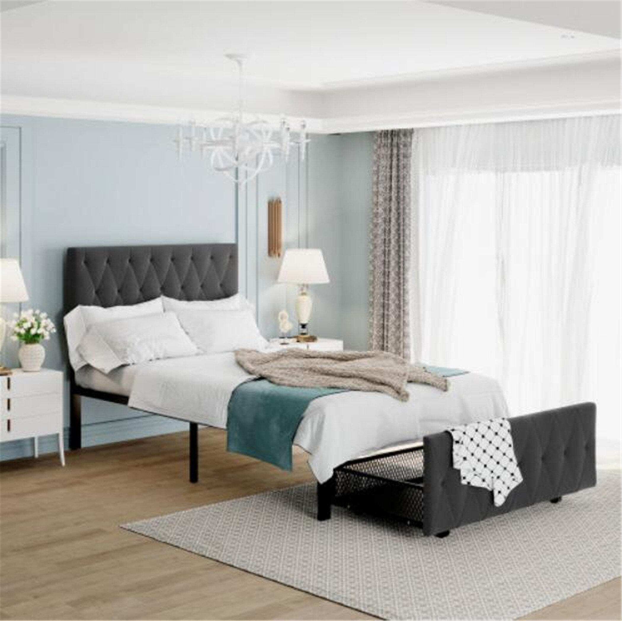 Limpho Upholstered Storage Bed Latitude Run Color: Gray
