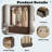 Farmhouse Wooden Style Hall Tree With Arched Design, Bench, 8 Retro Hooks, And 3 Drawers-720243827