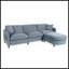 107.87'Sectional Sofa Couch With 1 Ottoman