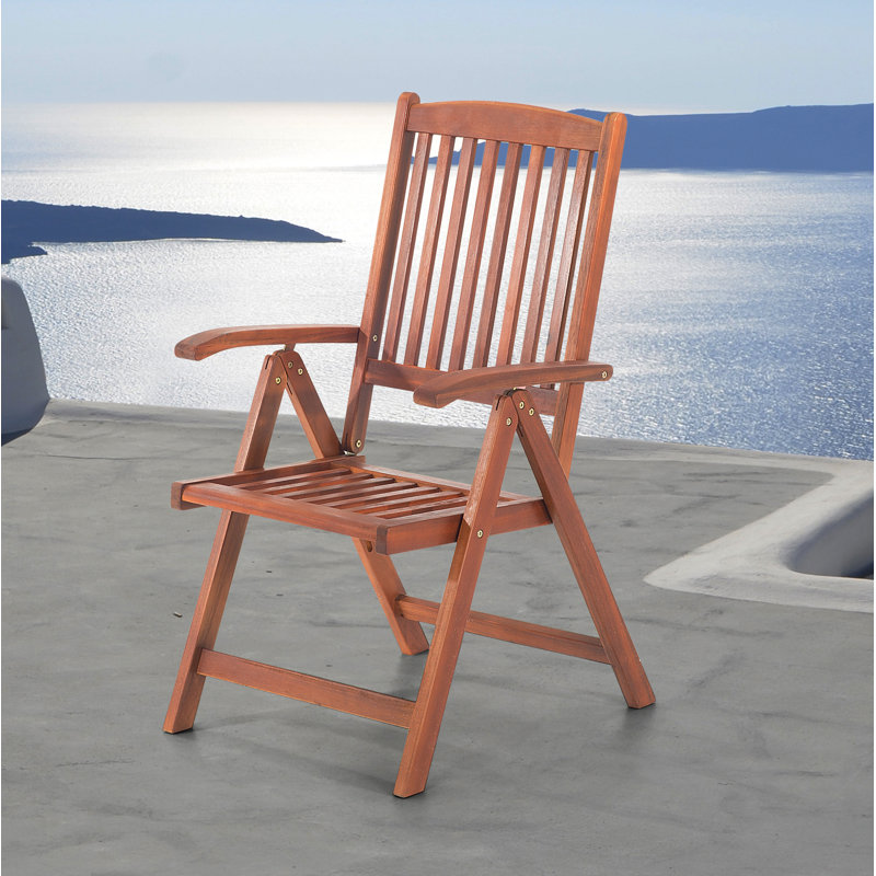 Beauly Folding Patio Dining Side Chair with Cushion