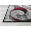 Tapis rouge / gris à motif abstrait Aftan-1021314221
