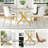Round Glass Dining Table Set, 36" Clear Tempered Glass Tabletop With 4 Velvet Dining Chairs(Set Of 5)-1805813773