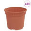Round Flower Pot 24 Pcs Plastic-1534420394-1534420391