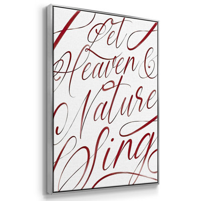 «Heaven and Nature - Floater Frame», art textuel sur toile