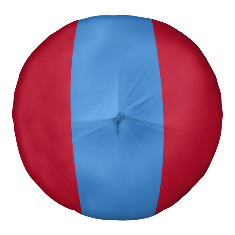 Reversible Throw Pillow, 26" H x 26" W, Red/Blue