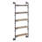 5 Tier Oak Wall Shelf With Metal Frame, Water Pipe Style, Floating For Office Storage And Decor, 9"W Shelf, 12" Style Mounted Spacious Home Space