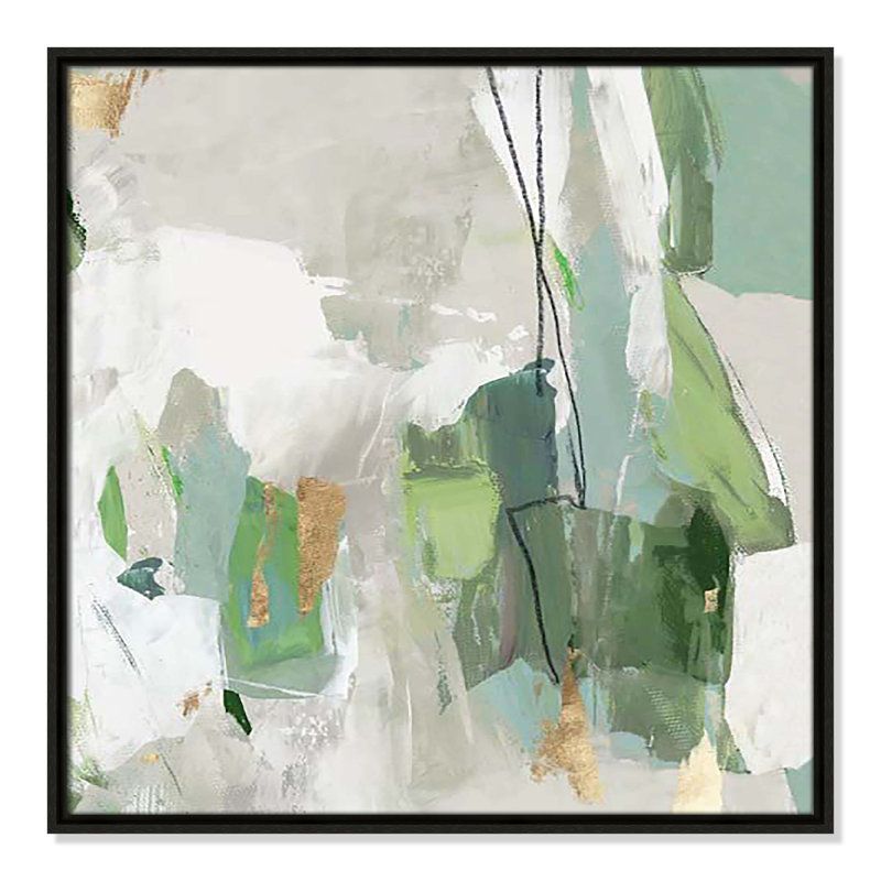Enchanted Emerald II Print by Tom Reeves, Espresso Floater Framed, 25.5" H x 25.5" W x 2" D