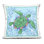 Coussin décoratif imprimé Radiant Sealife Turtle par Paul Brent