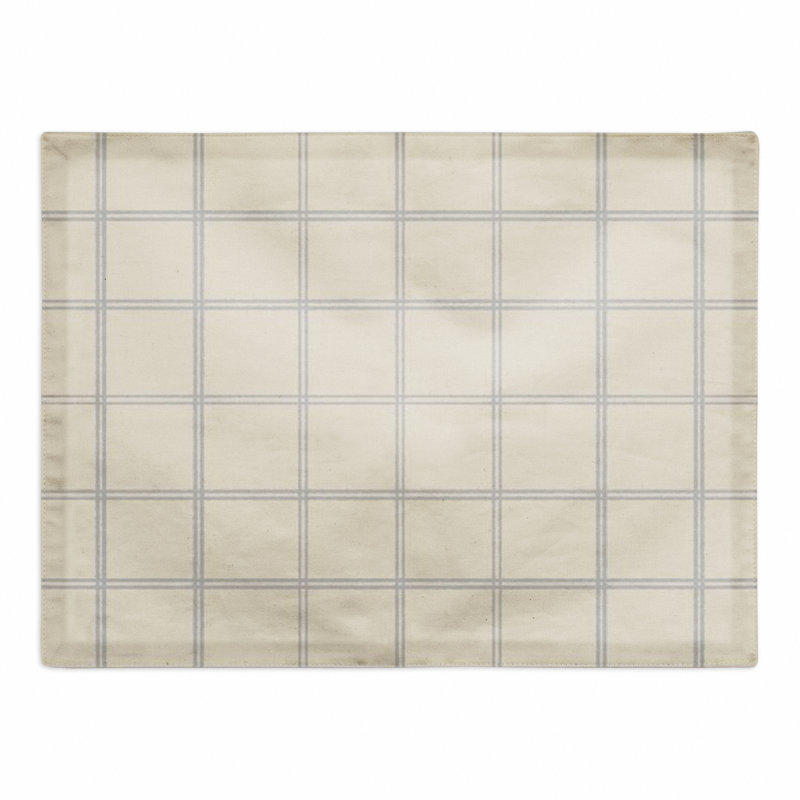 Napperon en coton 14 po Nathael, Gris / crème