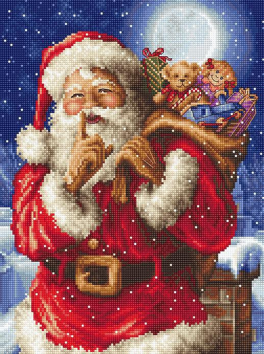 Trousse de point de croix comptée « Secret de Noël du Père Noël » de Letistitch L8000