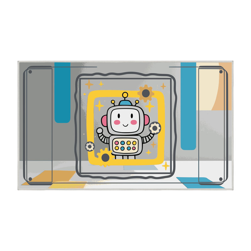 Tapis pour enfant 6 astronautes Ginza, Rectangulaire 2 pi x 3 pi
