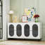 Buffet moderne avec portes en acrylique et console de rangement autoportante-1244308476