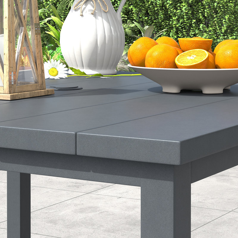 Ensemble repas pour 4 personnes avec table carrée en métal et 4 chaises pivotantes en polyester enduit de PVC , Gris