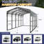Abri pour voiture en acier galvanisé 14 po x P 25 po x H 12,8 po avec toit pour véhicules récréatifs, voitures, camions et jardin