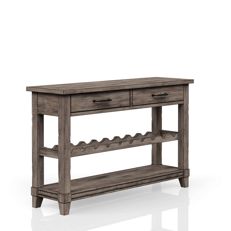 Console avec rangement pour bouteilles de vin et tiroirs de rangement