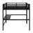 Metal Loft Bed With Power Outlet And LED Lighted, Space-Saving