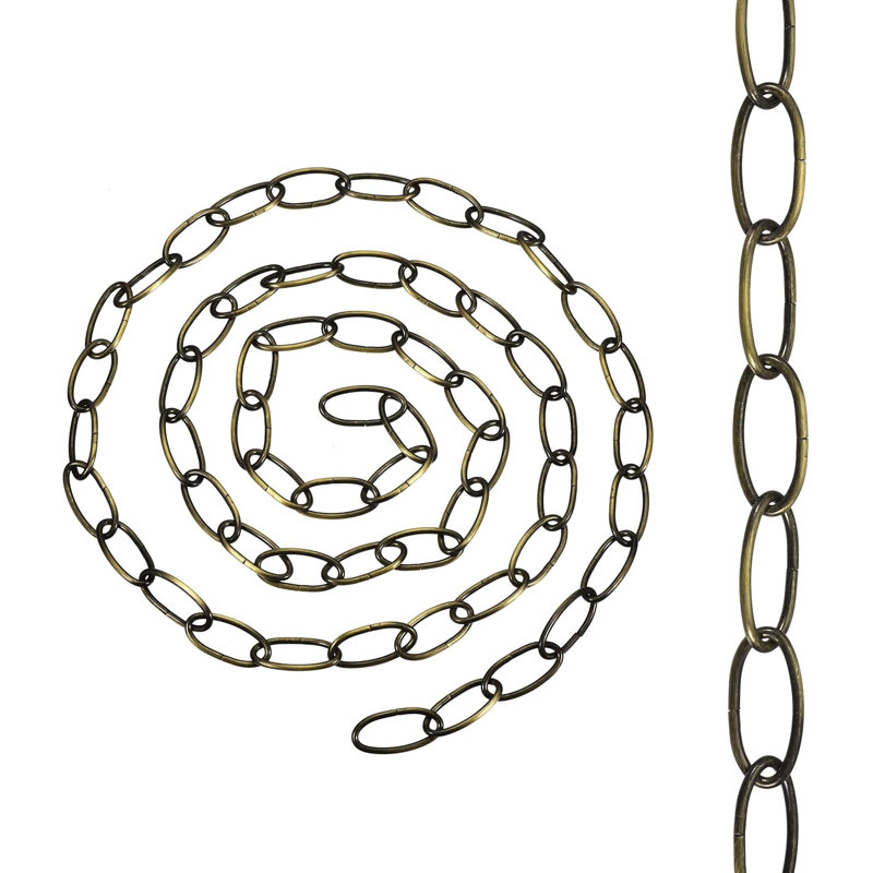 Vintage Lighting Hanging Chain For Lighting Ceiling Light, Yellow Brass
