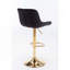 Repose-pieds chromé et base pivotante en velours à hauteur réglable et tabouret de bar simple Golden Leg-2074431782