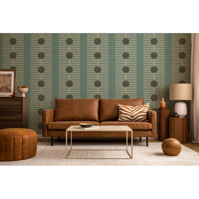 Nomalanga 10' L x 25" W Wallpaper Roll, Jewel, Non-pasted
