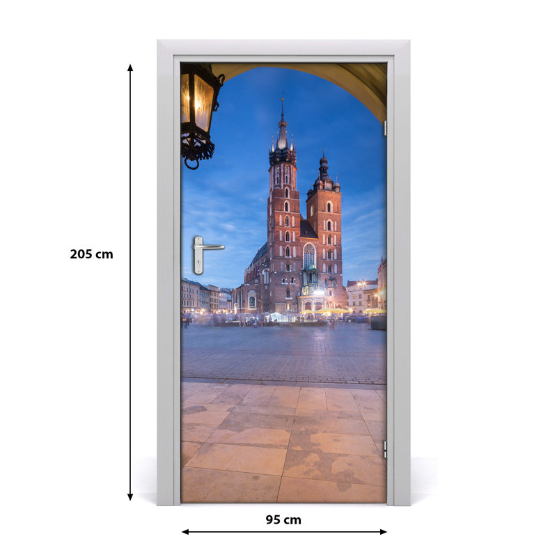 Krakow Poland Door Decal, 205cm H x 95cm W