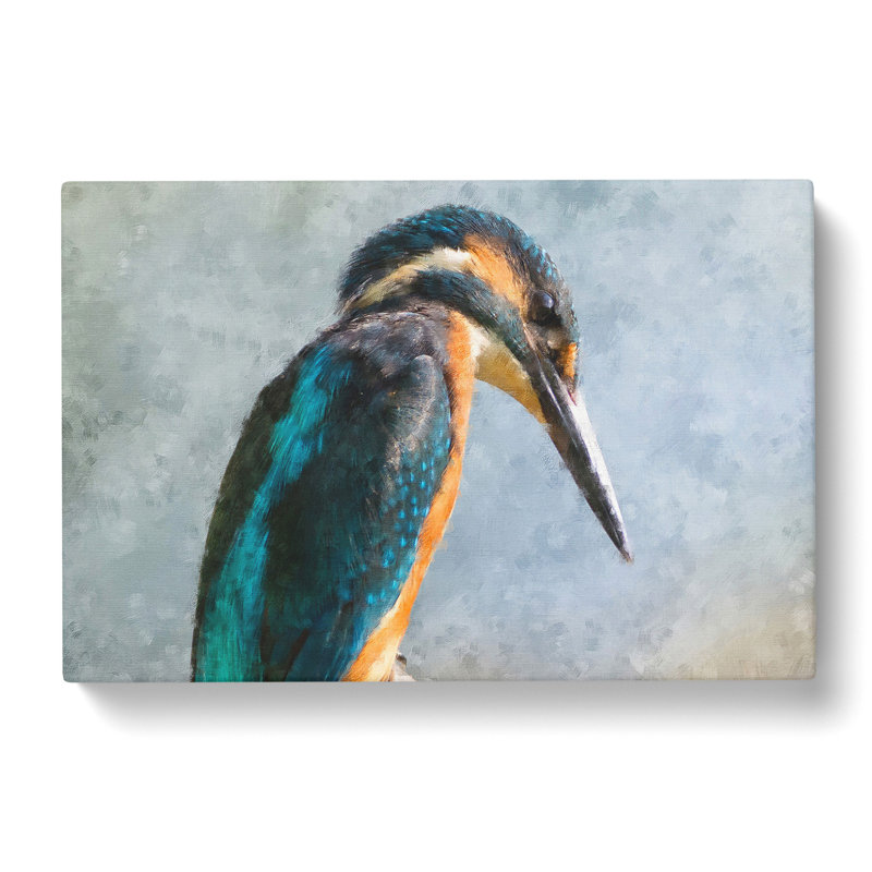 Kingfisher Bird Vol.1 - Wrapped Canvas, 40cm H x 60cm W x 3cm D
