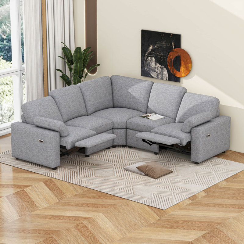 Canapé modulaire inclinable électrique pour cinéma maison avec canapé modulaire et porte-gobelets, ports USB et prise de courant