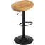 bar stools, height -adjustable swivel stool, with saddle seat, footrest, swivel stool made of solid wood, kitchen stool, make -up stool, work stool, brown-505137944-471044996