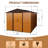 Coffee 8ft X 10ft Outdoor Metal Shed With Robust Foundation - Galvanized Steel Build, Punched Vents For Circulation, Padlockable Sliding Door, Simple Assembly Handbook Storage In Well-ventilated-118124267-118124266