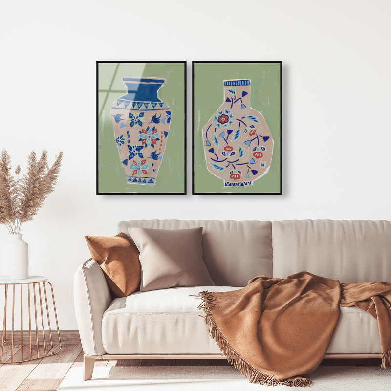 Heirloom Vase Set Set by Oliver Gal, 31" H x 21" W, Black Floater Frame