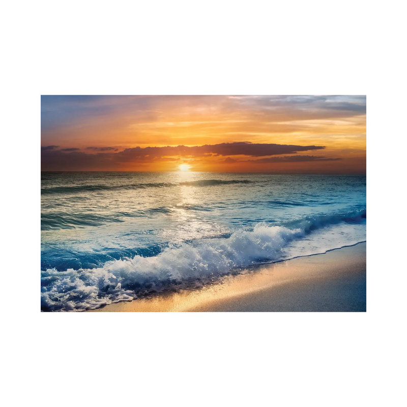 Lever de soleil sur la plage dans le sud de la Floride, H 40 po x l 60 po x 1,5 po
