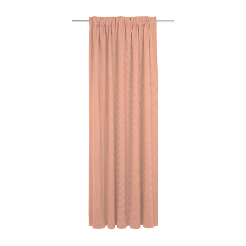 Uni Collection 100% Cotton Room Darkening Curtain Single Panel, 142cm wide x 345cm high, Papaya