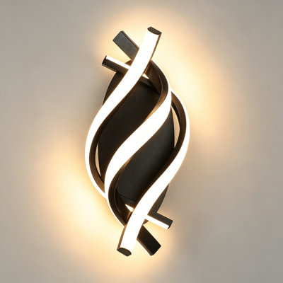 Black Modern LED Wall Sconces, 21W 2100LM, 3000K Warm White Indoor Wall Lights for Living Room, Bedroom, Hallway and Office [Energy Class C]
