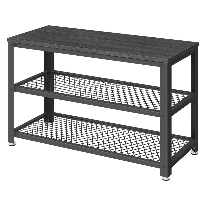 8 Pair Shoe Rack, Ebony Black/Black