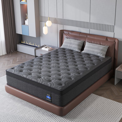 12'' Medium Hybrid Mattress with Cooling Gel Memory Foam Pocket Springs Bed in a Box