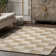Christana Plaid Jute Area Rug for Dining Room Living Room, Ivory