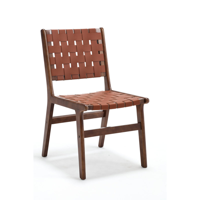 Fauteuil en cuir brun Saddle
