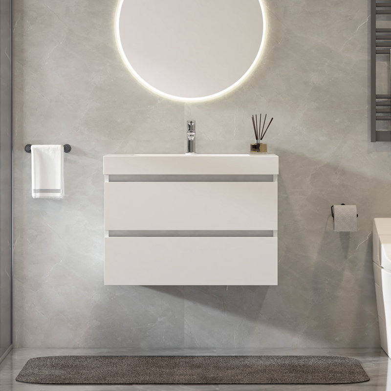 Ensemble de meuble-lavabo mural simple 24 po Valentino