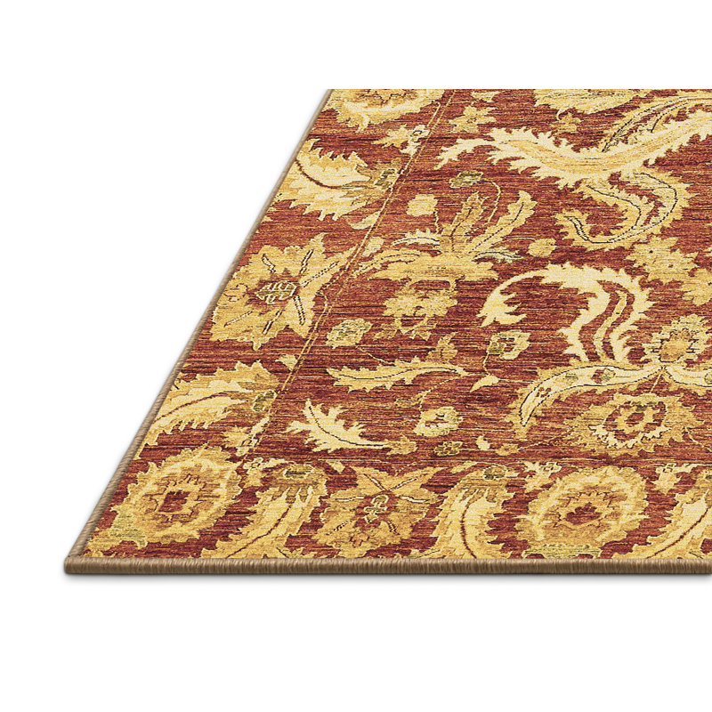 Tapis brun oriental en laine / polyester tissé à la machine 7 pi x 9 pi Oriental