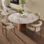 Ensemble de salle à manger pour 4 personnes Ikerne avec table ronde de 53 po et 4 chaises de salle à manger rembourrées Myra-1849306624-1849306627