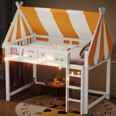 Loft Bed With Canopy And Led Lights