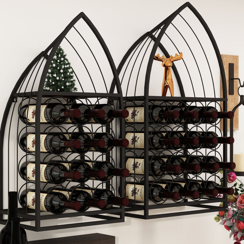 Support à vin 2 pièces avec rangement Shape For And Spirits In Kitchen