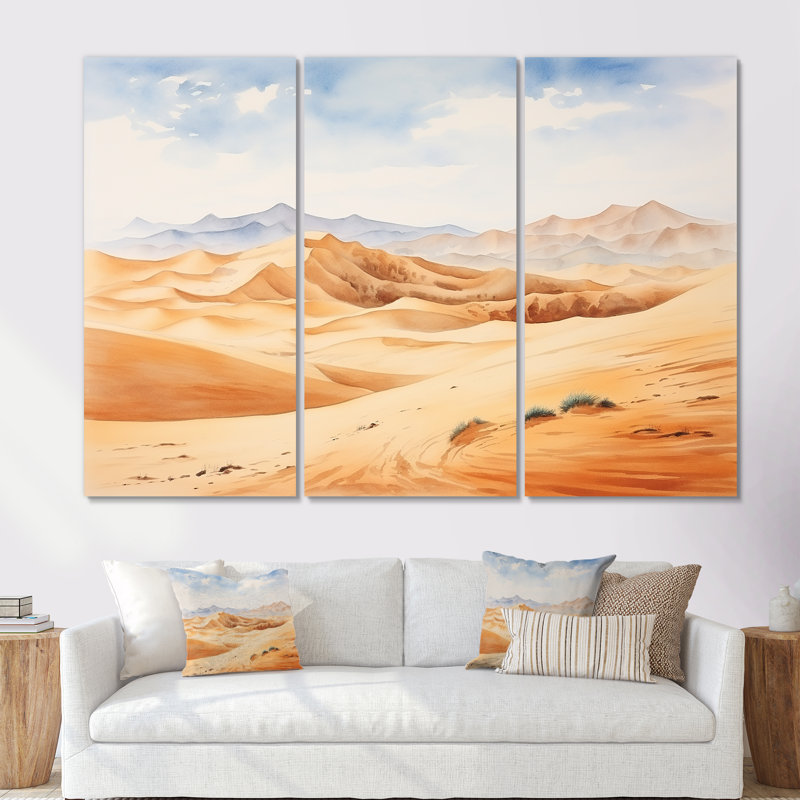 Paysage désertique de dunes de sable en Afrique III - Désert, art mural, Toile tendue, H 28 po x l 36 po x P 1 po