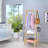 59" Tall Standing Garment / Coat Rack, Natural Finish-989718449