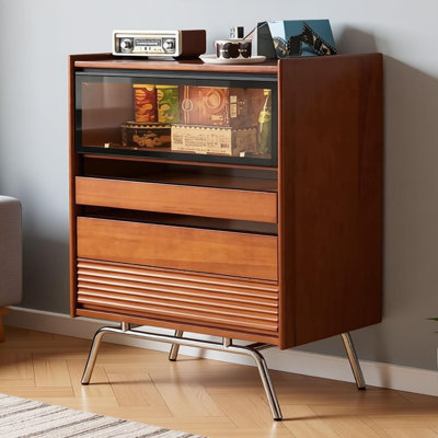 Commode d'appoint rétro avec rangement multifonctionnel