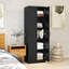  Armoire de rangement autoportante 70 po avec 2 portes et 5 tablettes noires