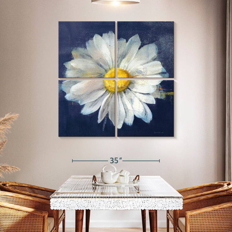 Harnek Boldest Bloom II Dark Blue, 45" H x 45" W